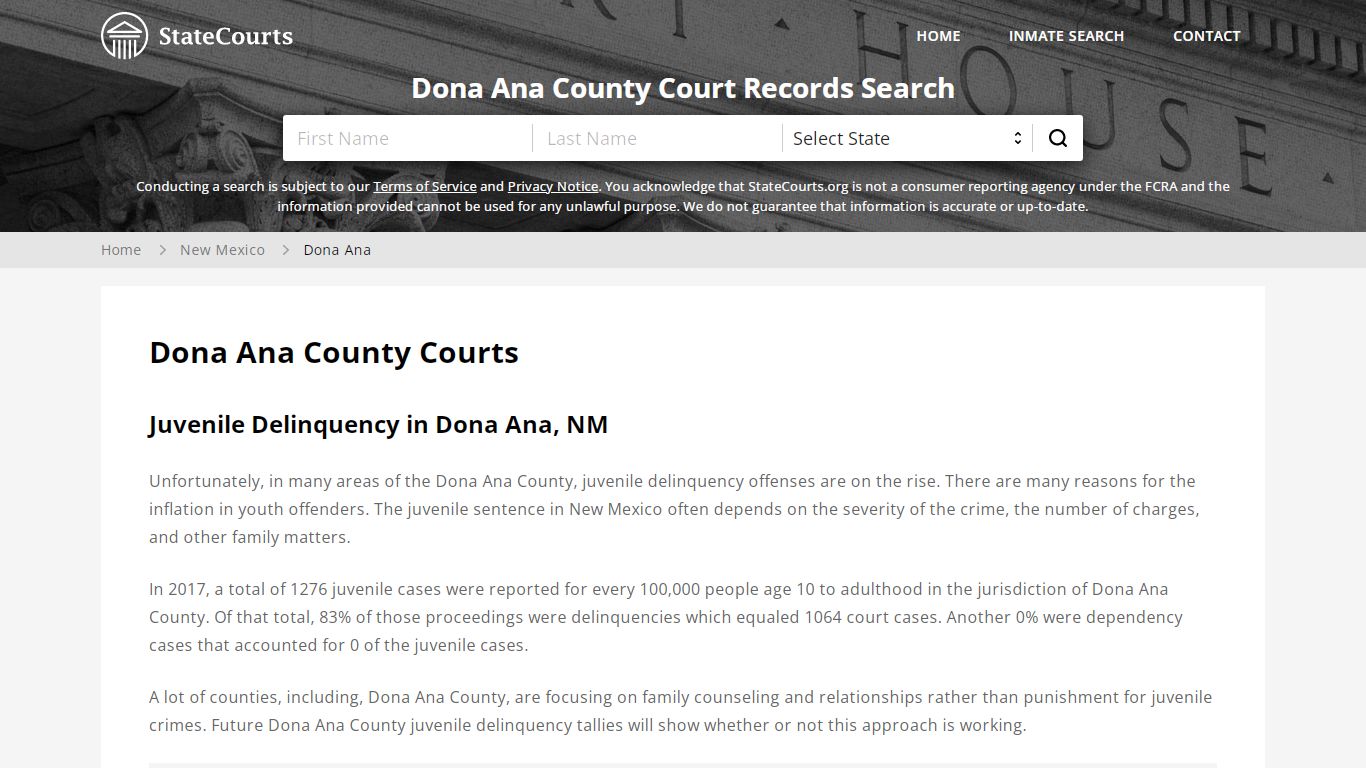 Dona Ana County, NM Courts - Records & Cases - StateCourts